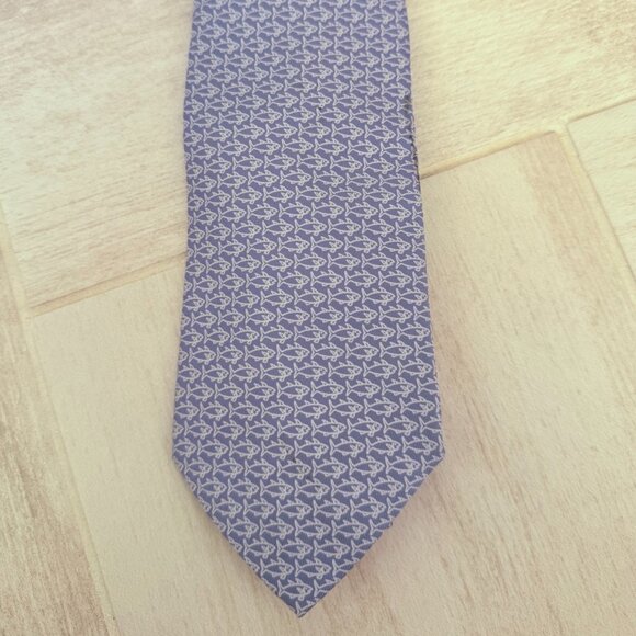 100% Authentic Hermes Rare Baby Blue Tie 5509 UA - Great Condition
